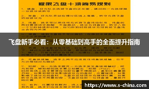 飞盘新手必看：从零基础到高手的全面提升指南