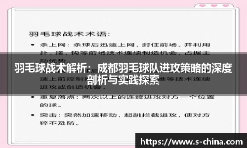 羽毛球战术解析：成都羽毛球队进攻策略的深度剖析与实践探索